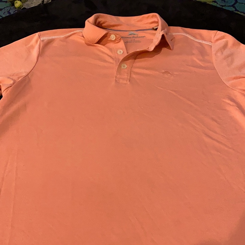 Tommy Bahama like coral shirt super soft polo